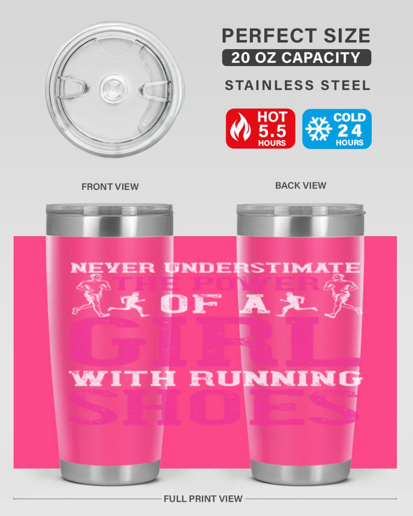 never understimate the power of a girl with running shoes 29#- running- Tumbler