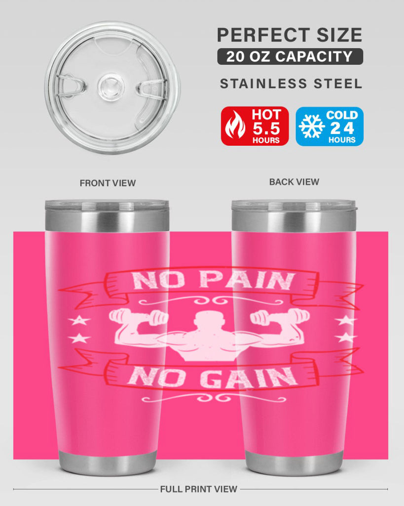 no pain no gain 82#- gym- Tumbler