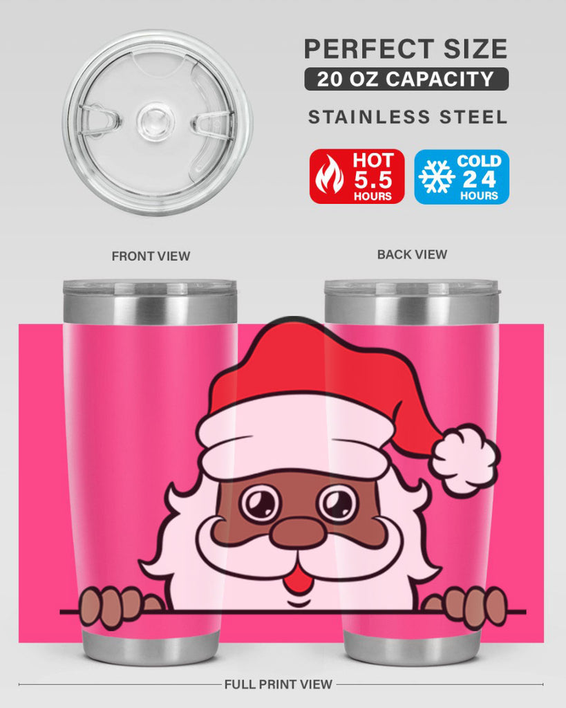 peekaboo black santa 19#- black men - boys- tumbler