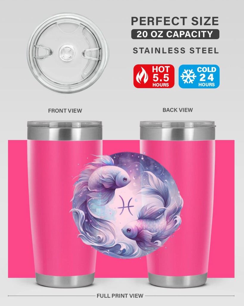 pisces 349#- zodiac- Tumbler