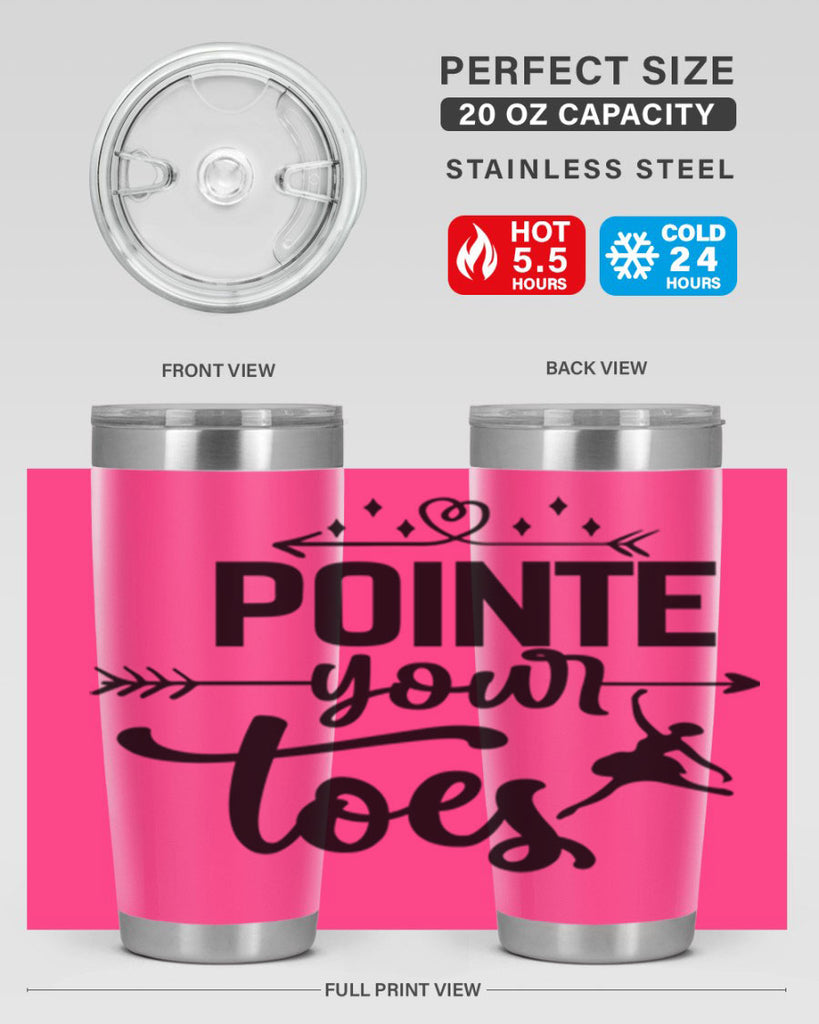 pointe your toes 72#- ballet- Tumbler