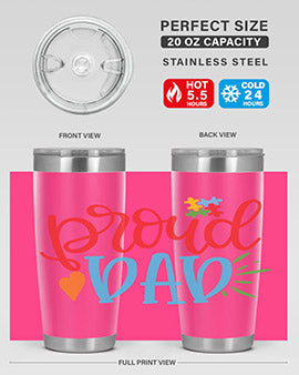 proud dad Style 36#- autism- Tumbler