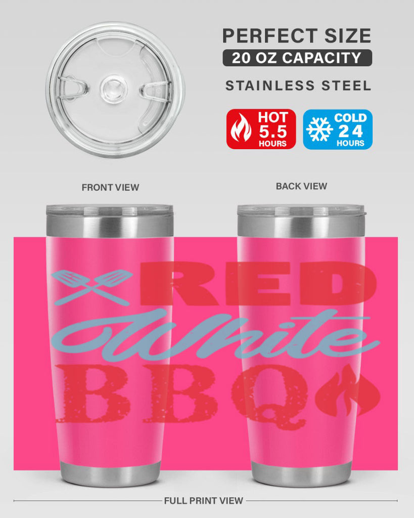 red white bbq 15#- bbq- Tumbler