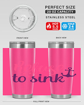 refuse to sink Style 4#- breast cancer- Tumbler