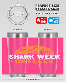 shark week on fleek Style 42#- shark  fish- Tumbler