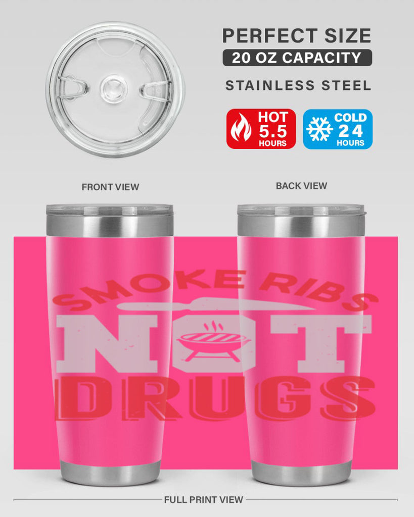 smok ribs not drugs 13#- bbq- Tumbler
