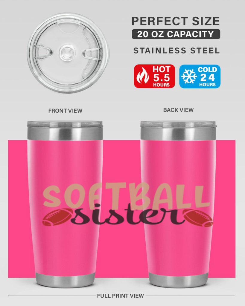 softball sister 2272#- softball- Tumbler