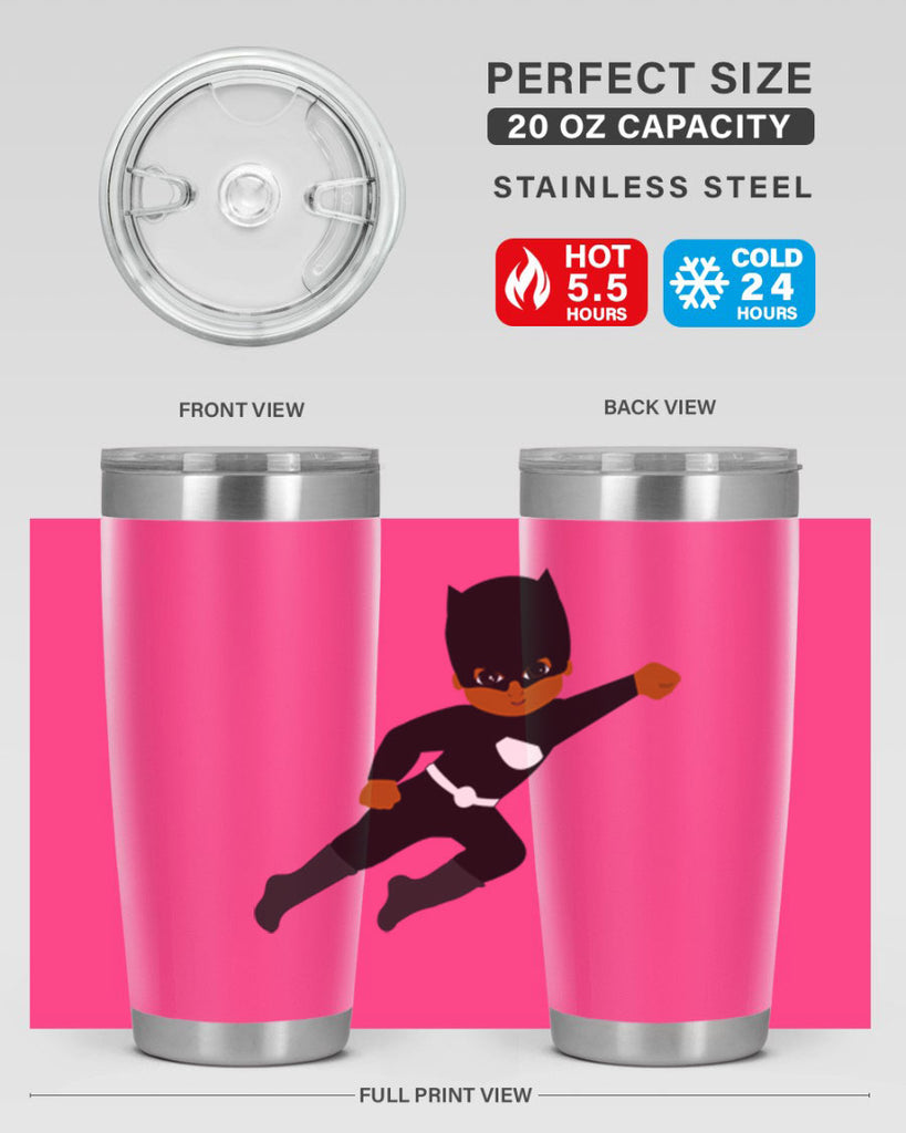 super kid 12#- black men - boys- tumbler