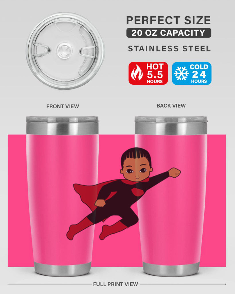 super kid 16#- black men - boys- tumbler
