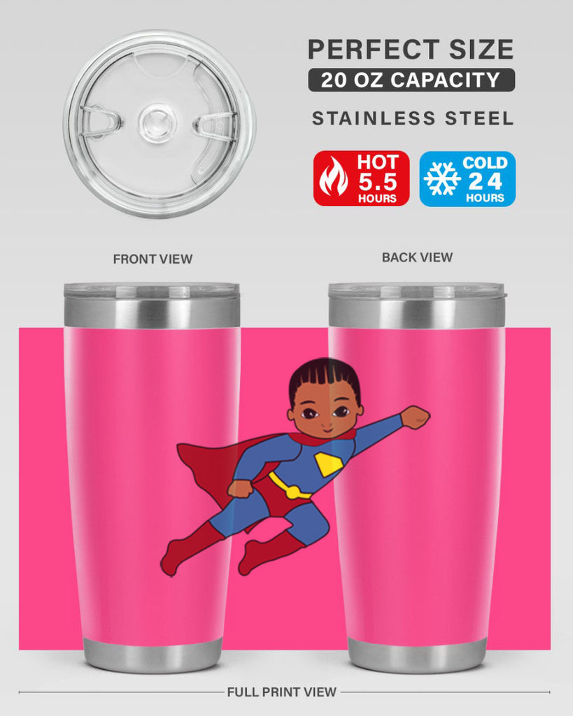 super kid 1#- black men - boys- tumbler
