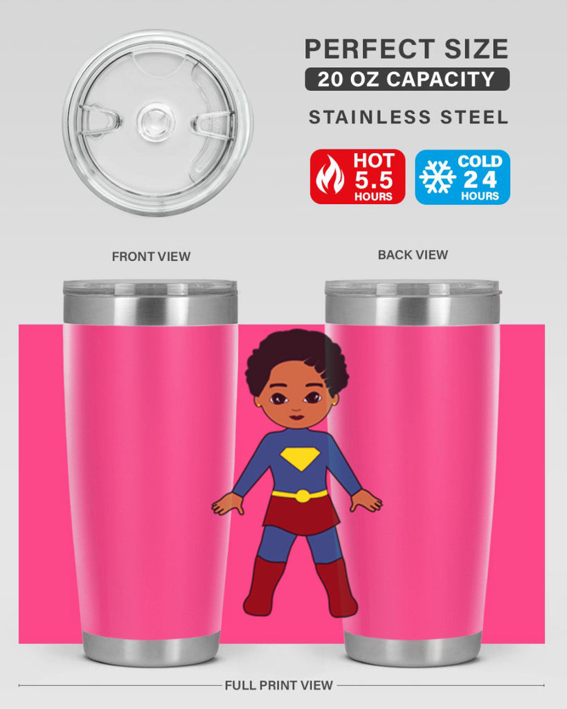 super kid 3#- black men - boys- tumbler