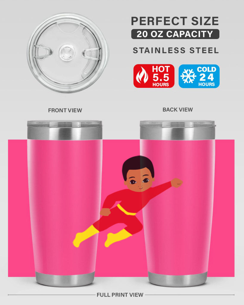 super kid 4#- black men - boys- tumbler