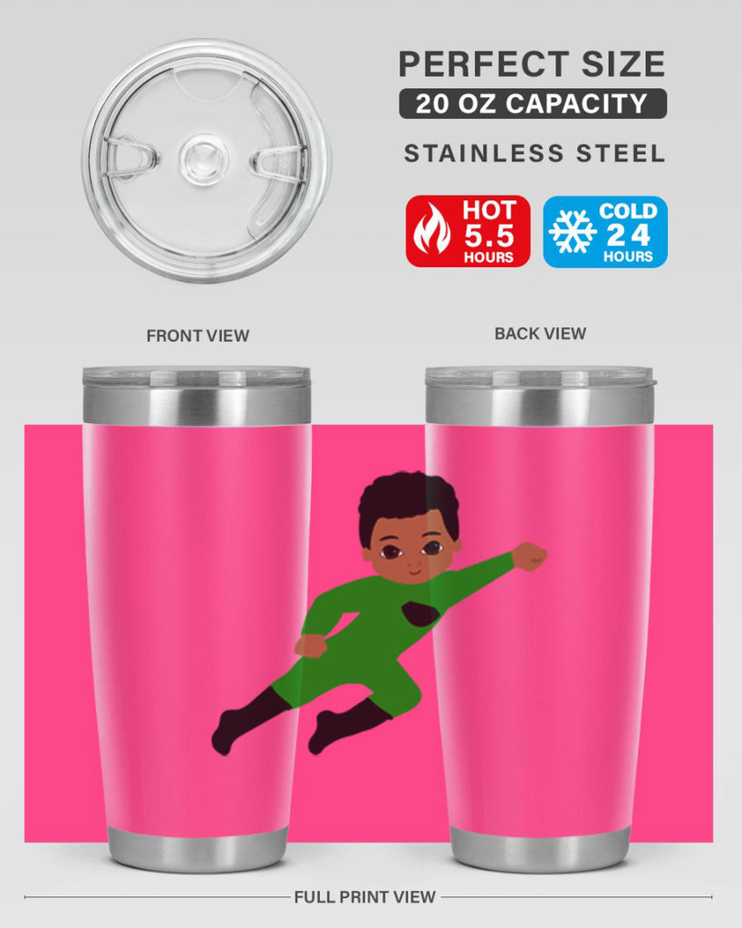 super kid 6#- black men - boys- tumbler