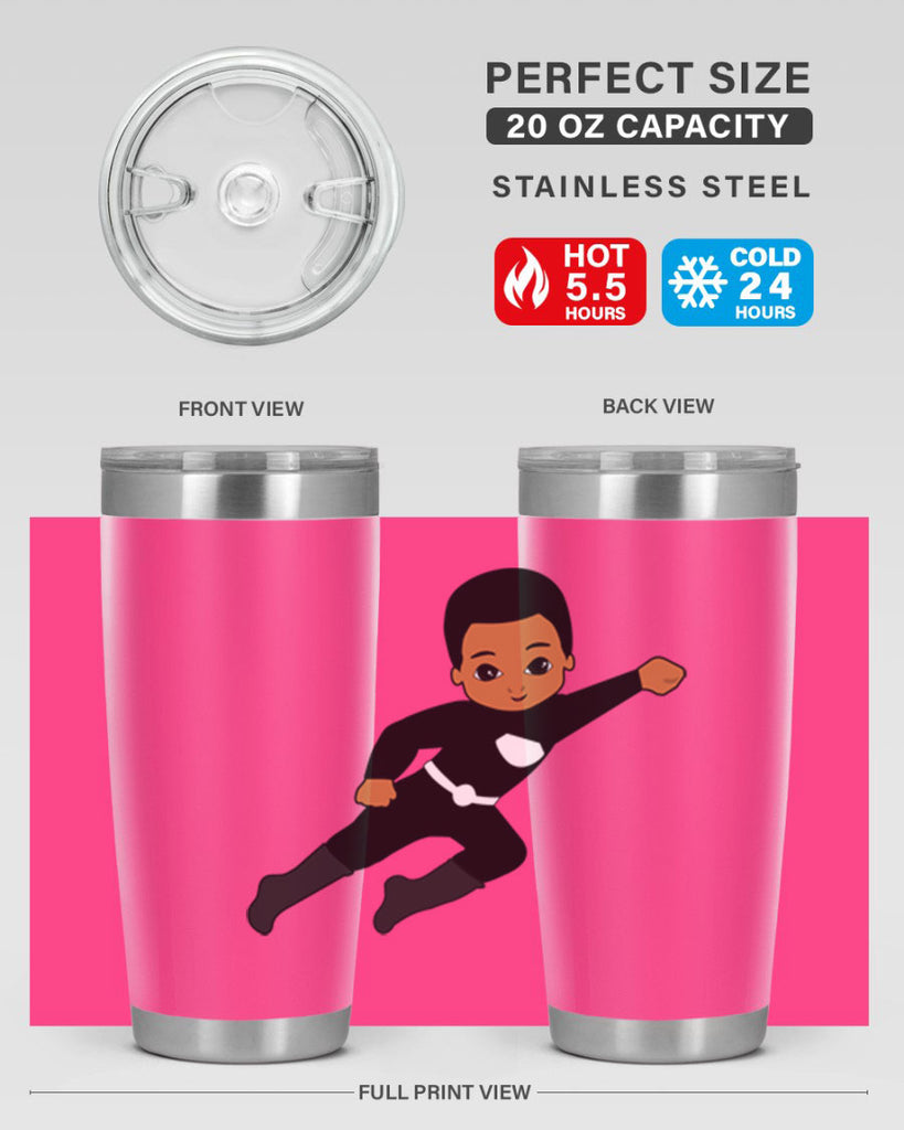 super kid 7#- black men - boys- tumbler