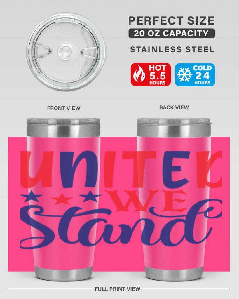 united we stand Style 75#- Fourt Of July- Tumbler