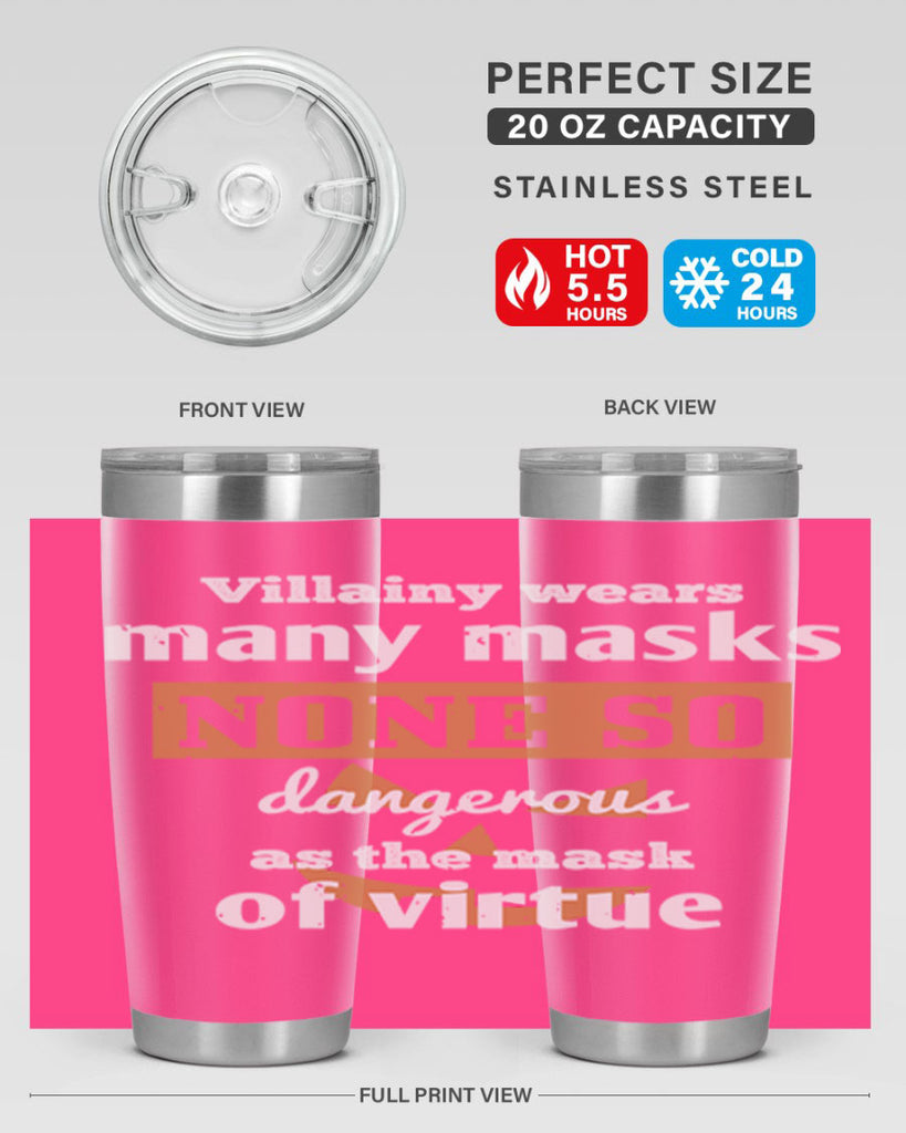 villainy wears many masks 124#- halloween- Tumbler