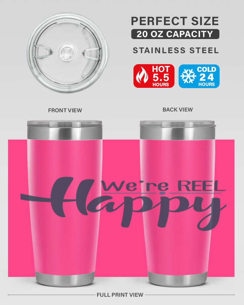 we are reel happy 16#- fishing- Tumbler