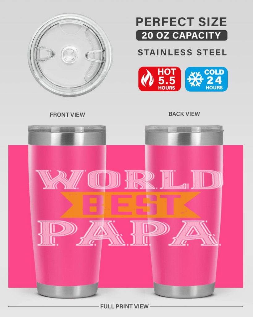 world best papa 1#- grandpa - papa- Tumbler