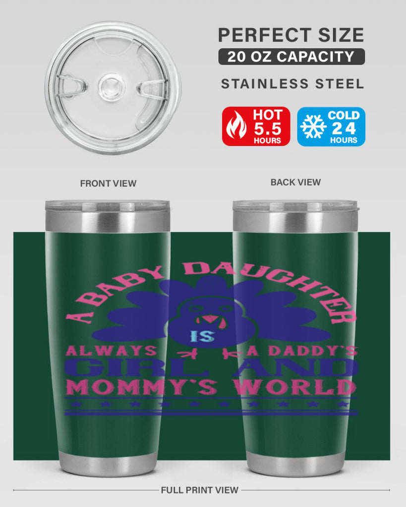 A baby daughter is always a Daddy’s girl and Mommy’s worldd Style 147#- baby- tumbler