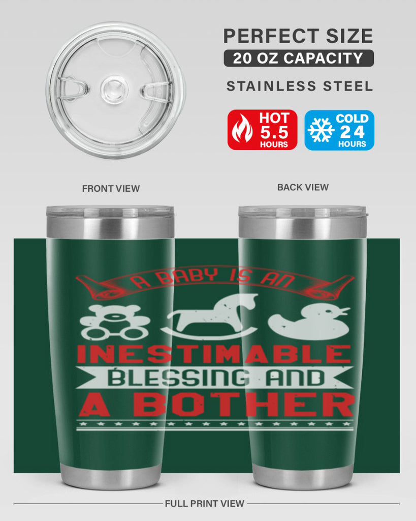 A baby is blessing and a bother Style 50#- baby shower- tumbler