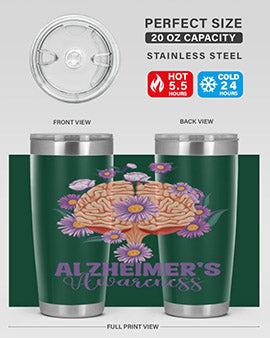 AlzheimerS Awareness Brain 12#- alzheimers- Tumbler