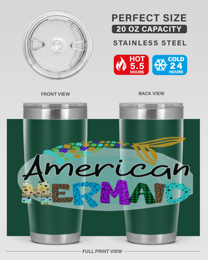 American Mermaid 14#- mermaid- Tumbler