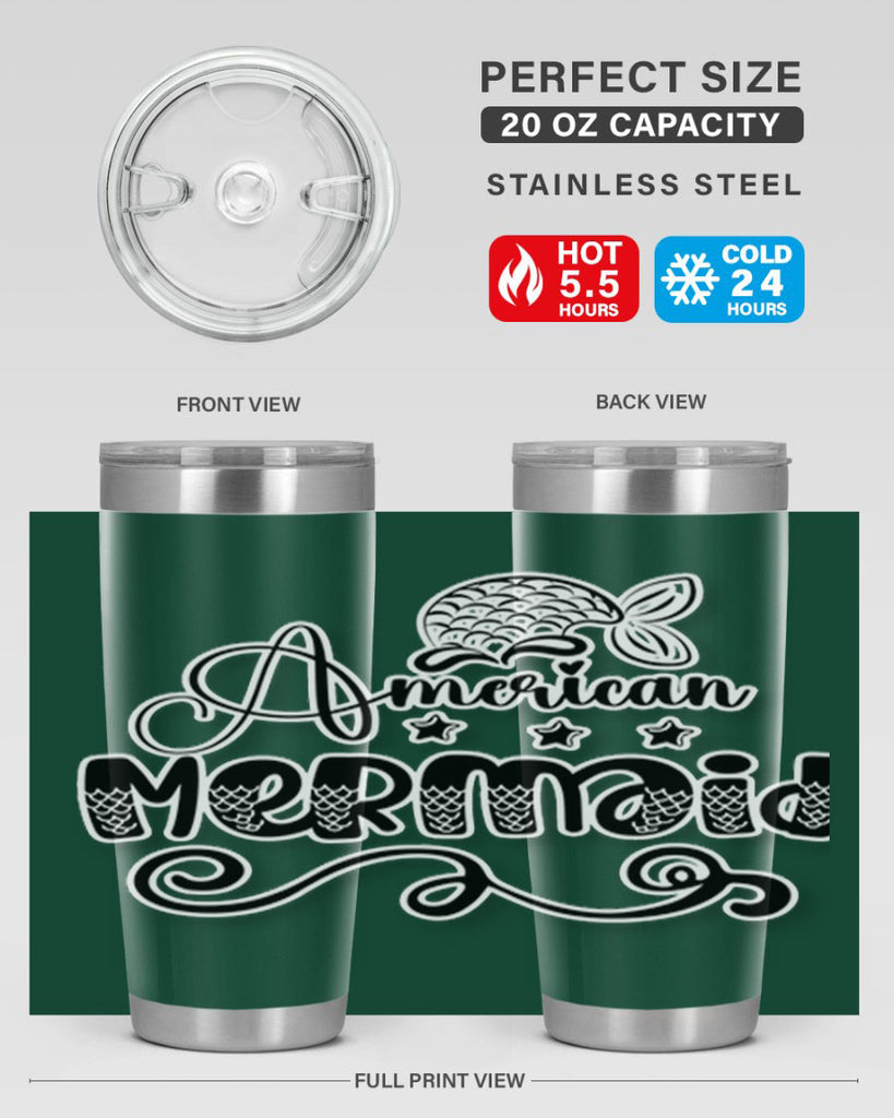 American Mermaid 15#- mermaid- Tumbler