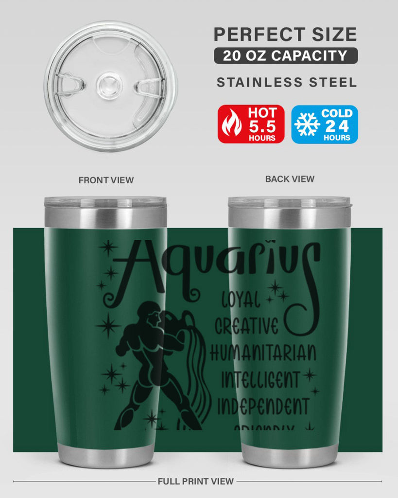 Aquarius 64#- zodiac- Tumbler