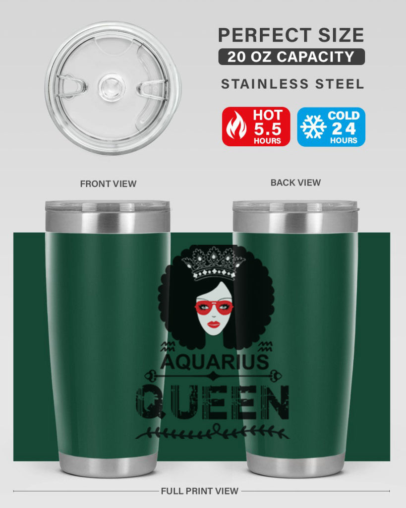 Aquarius queen 75#- zodiac- Tumbler