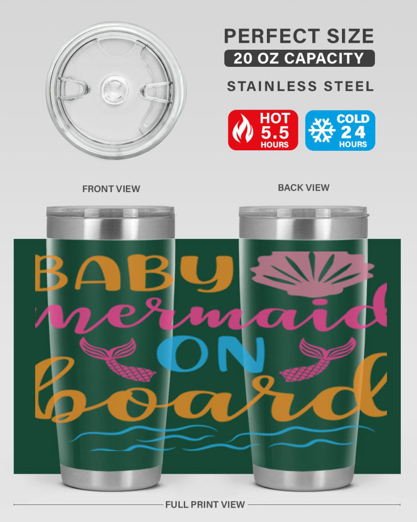 Baby Mermaid On Board 39#- mermaid- Tumbler