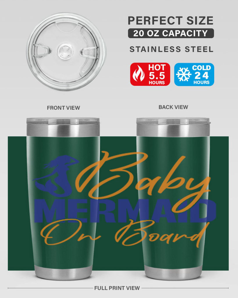 Baby Mermaid on Board 20#- mermaid- Tumbler