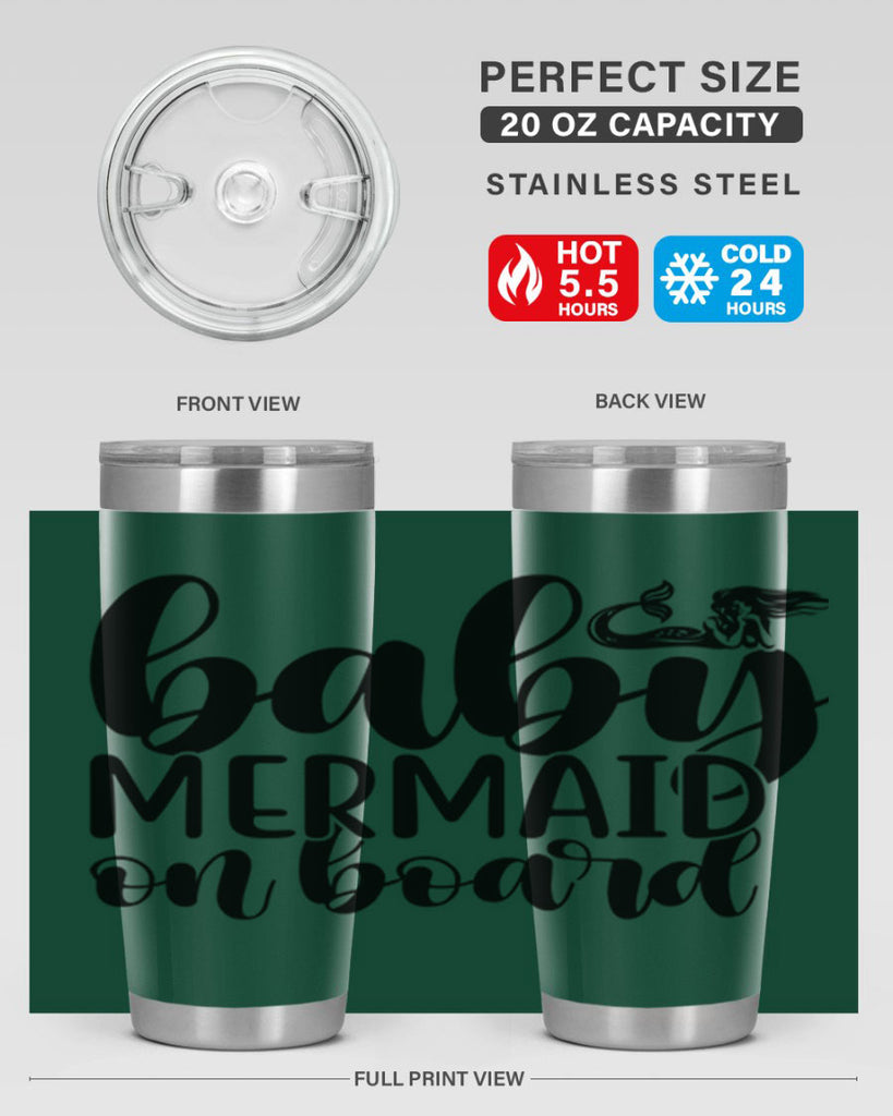 Baby mermaid on board 41#- mermaid- Tumbler