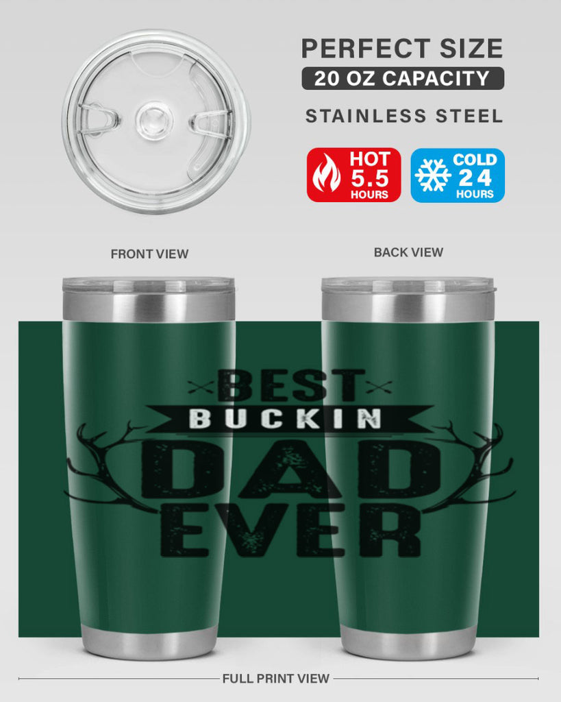 Best Buckin Dad ever 48#- dad- Tumbler