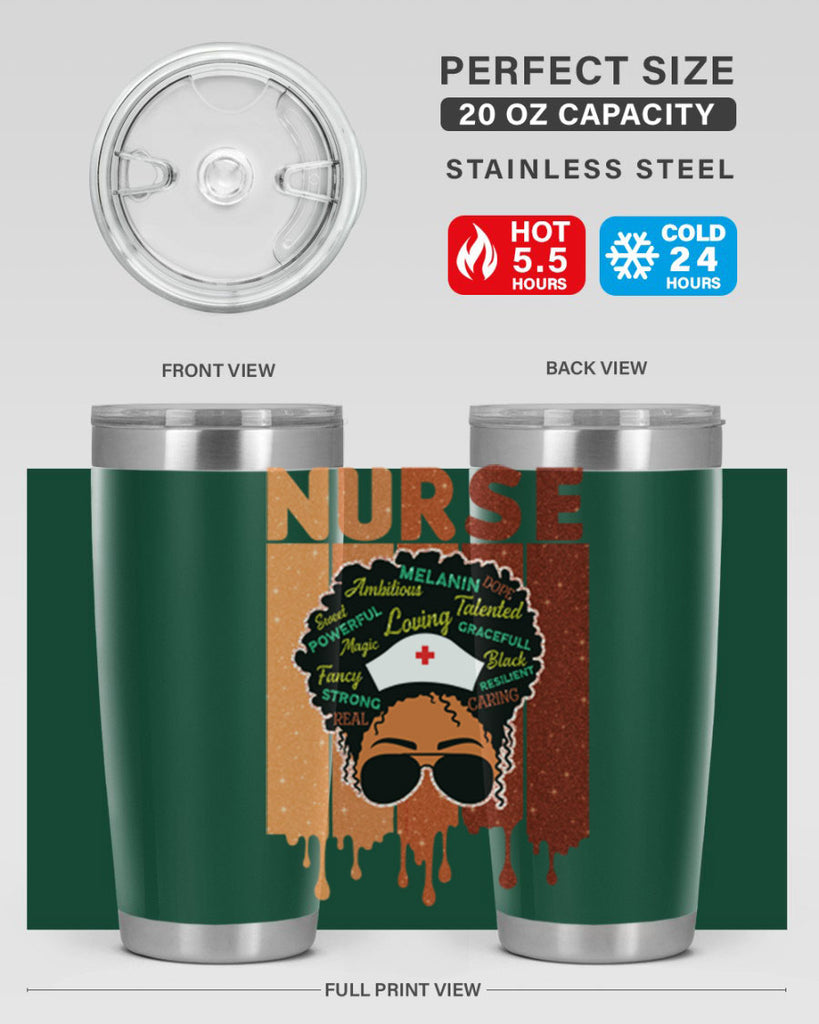 Black Nurse African Melanin Juneteenth 22#- Juneteenth- tumbler