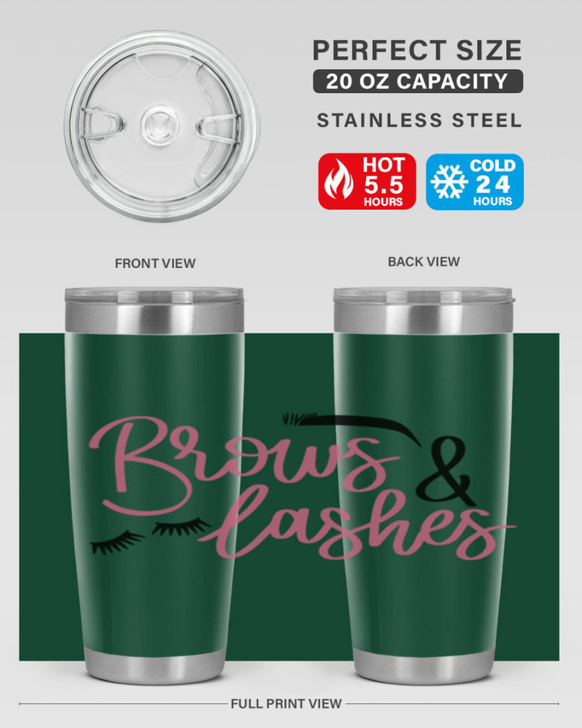Brows Lashes Style 122#- make up- Tumbler