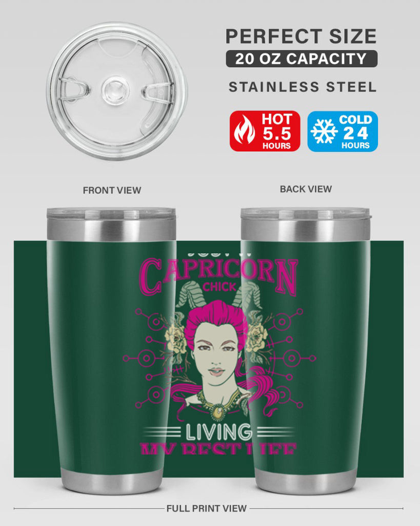Capricorn chick 193#- zodiac- Tumbler