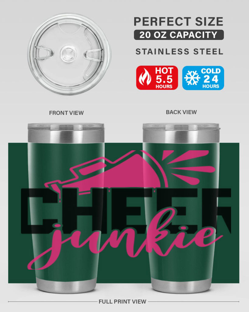 Cheer junkie 1390#- cheer- Tumbler