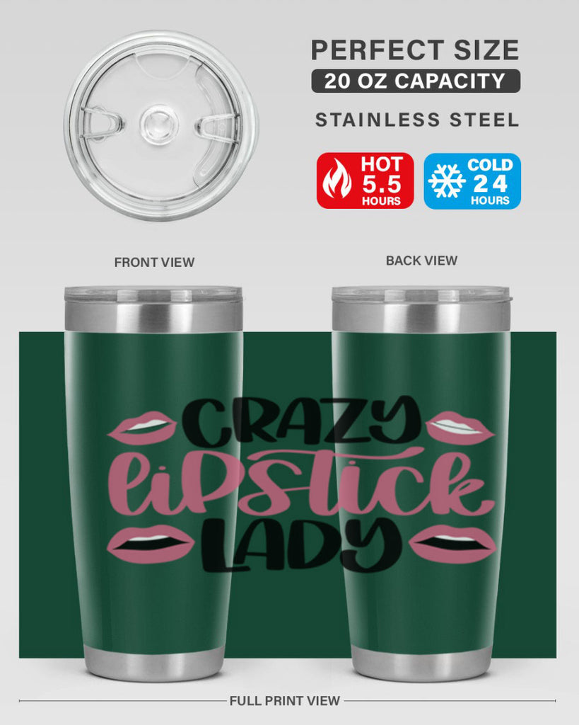 Crazy Lipstick Lady Style 107#- make up- Tumbler