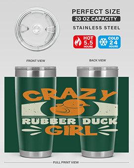 Crazy Rubber Duck Girl Style 4#- duck- Tumbler
