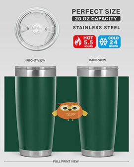 Cute Owl A TurtleRabbit 2#- owl- Tumblers