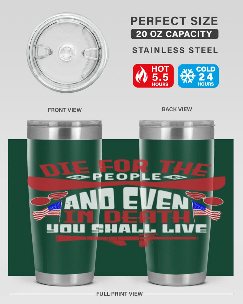 Die for the people and live Style 41#- Fourt Of July- Tumbler