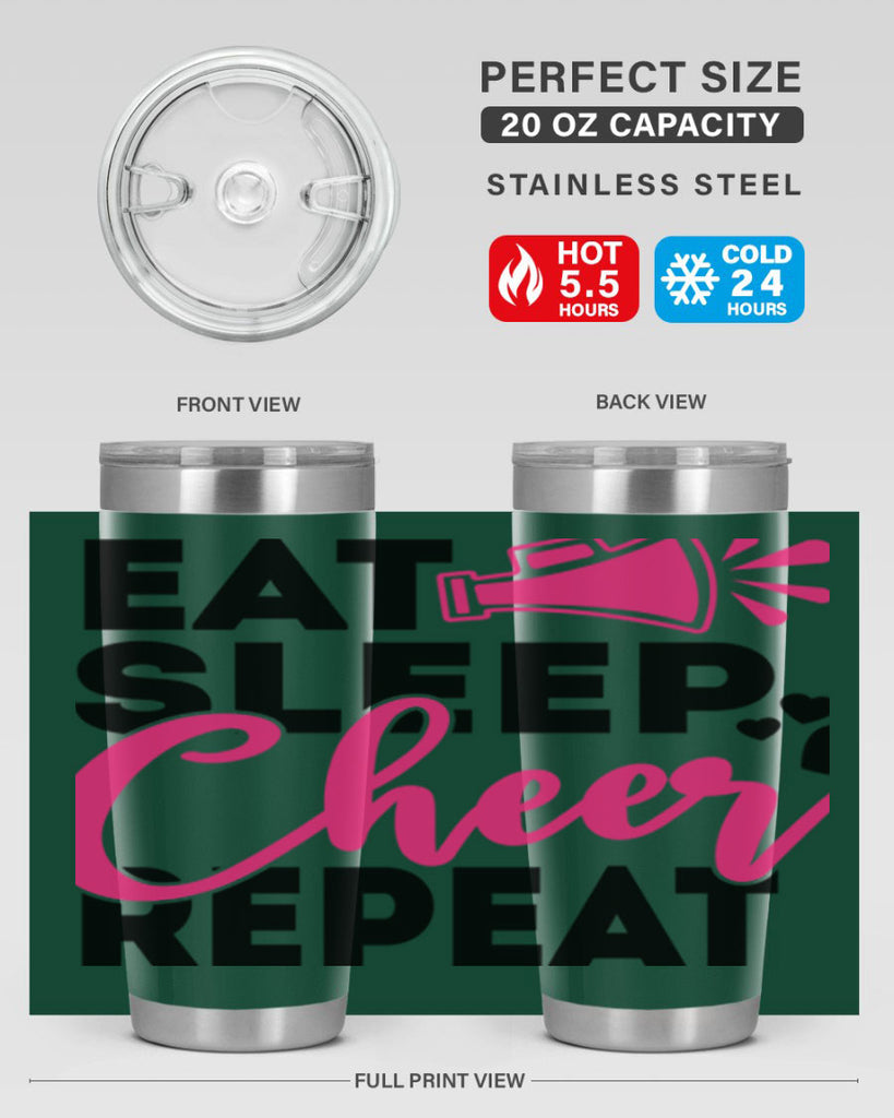Eat Sleep Cheer Repeate 1315#- cheer- Tumbler