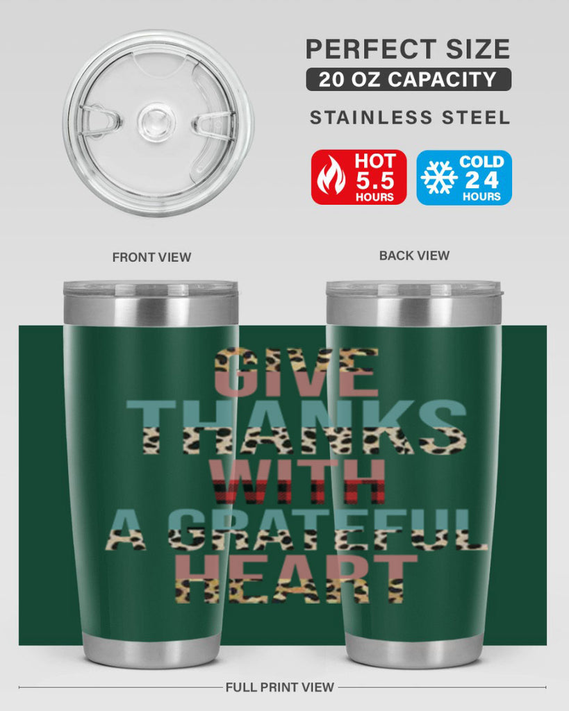 Give thanks with a grateful heart 195#- fall- Tumbler