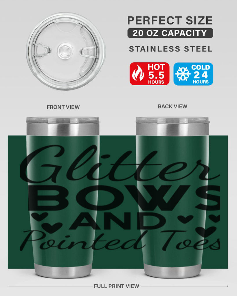 Glitter Bows and Pointed Toes 43#- ballet- Tumbler