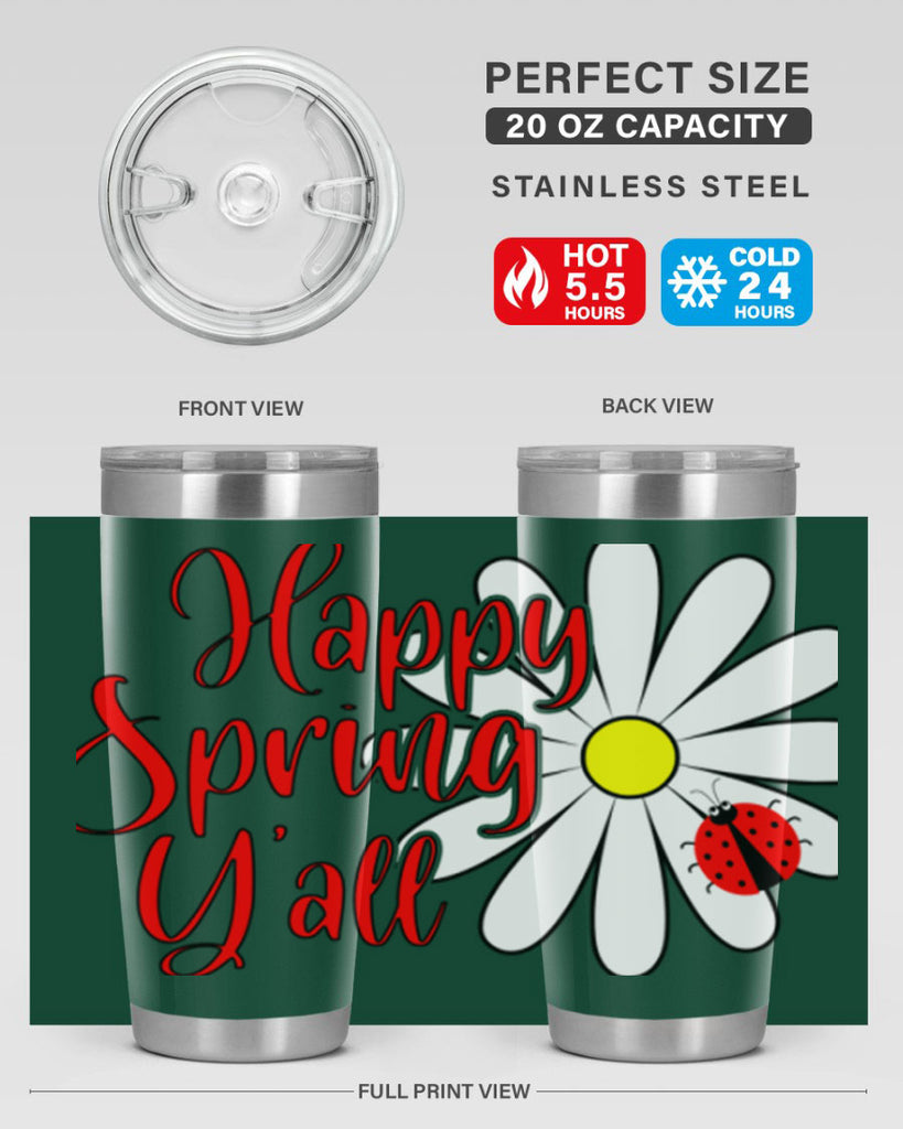 Happy Spring Y'all 161#- spring- Tumbler