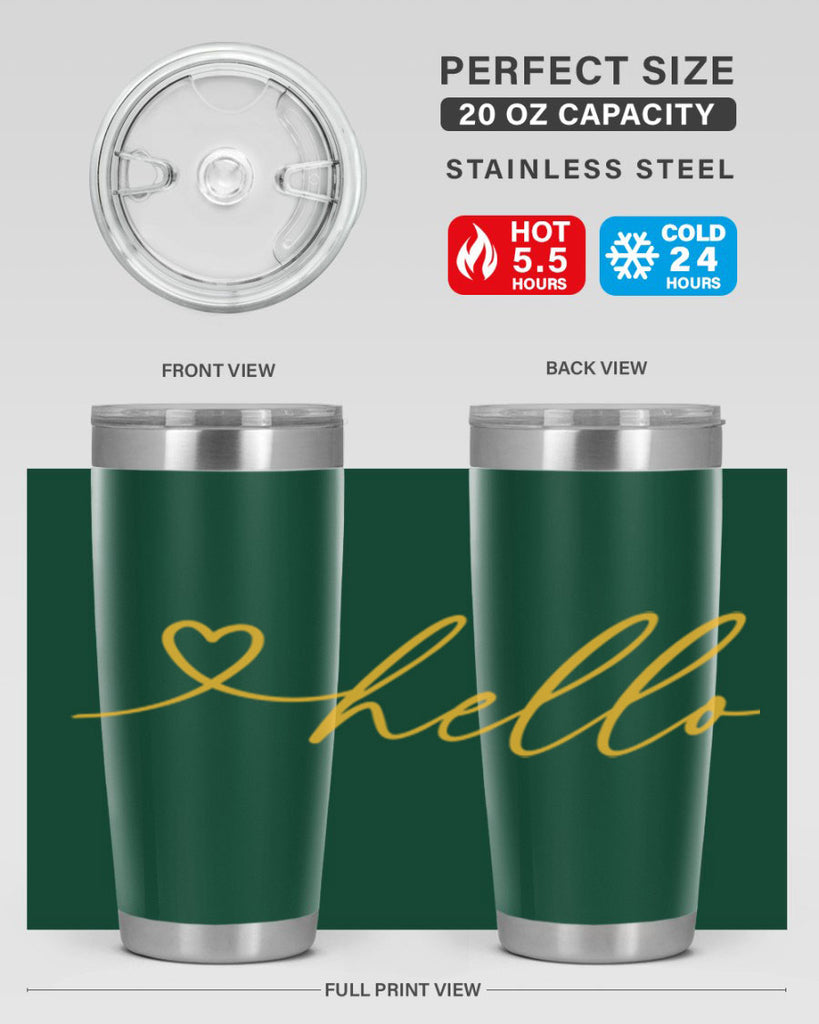 Hello heart183#- spring- Tumbler