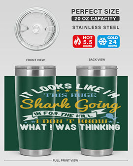 It looks like I’m this huge shark going in for the kill…I don’t know what I was thinking Style 60#- shark  fish- Tumbler