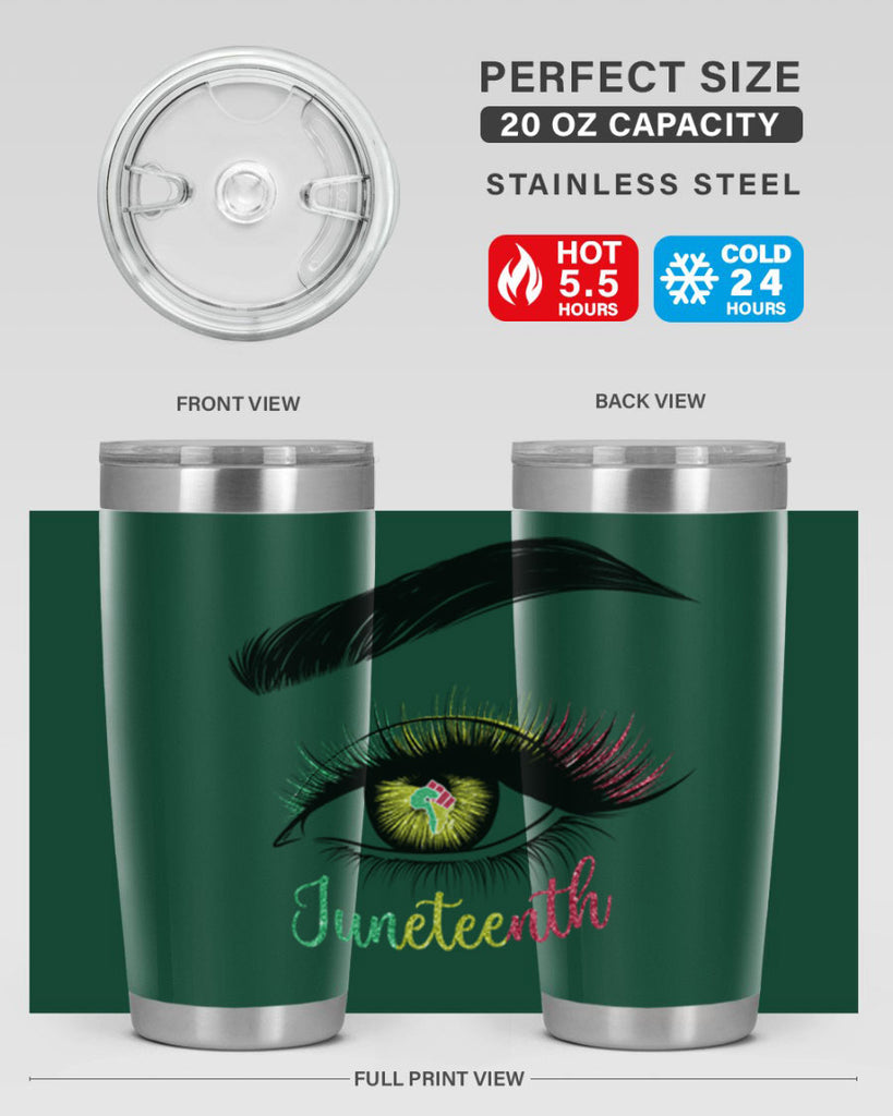 Juneteenth 1865 GirlS Eye 3#- Juneteenth- tumbler