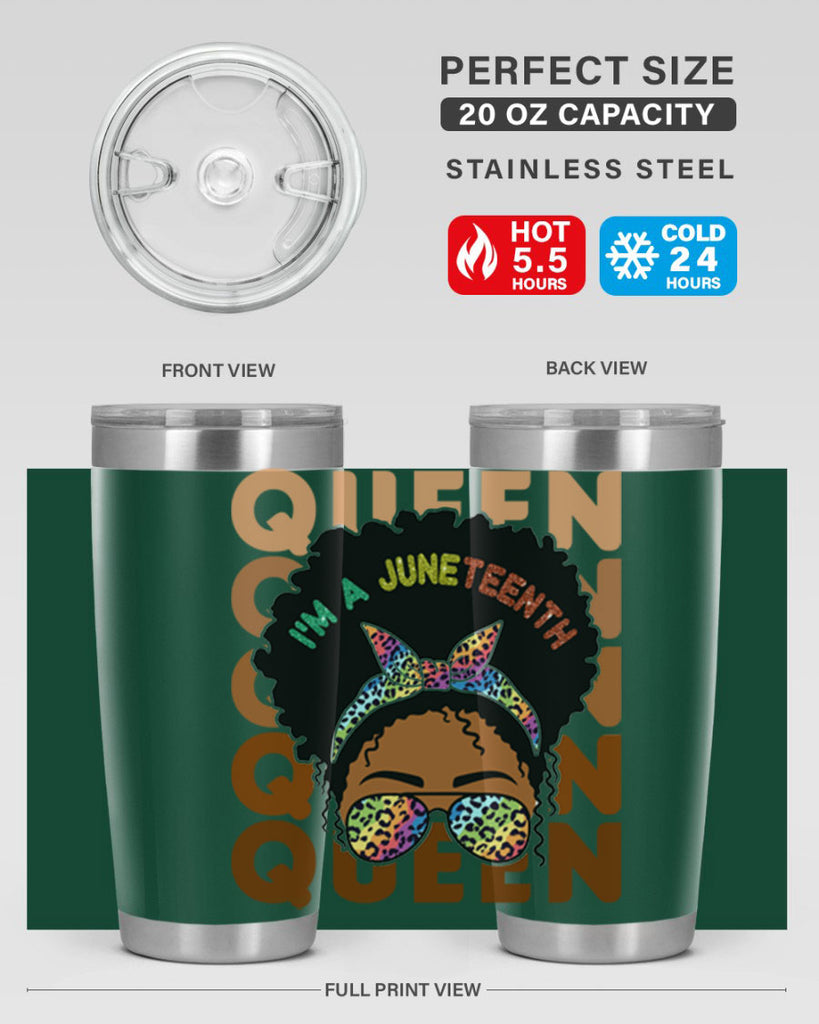 Juneteenth Queen Swag Black Melanin Png 26#- Juneteenth- tumbler