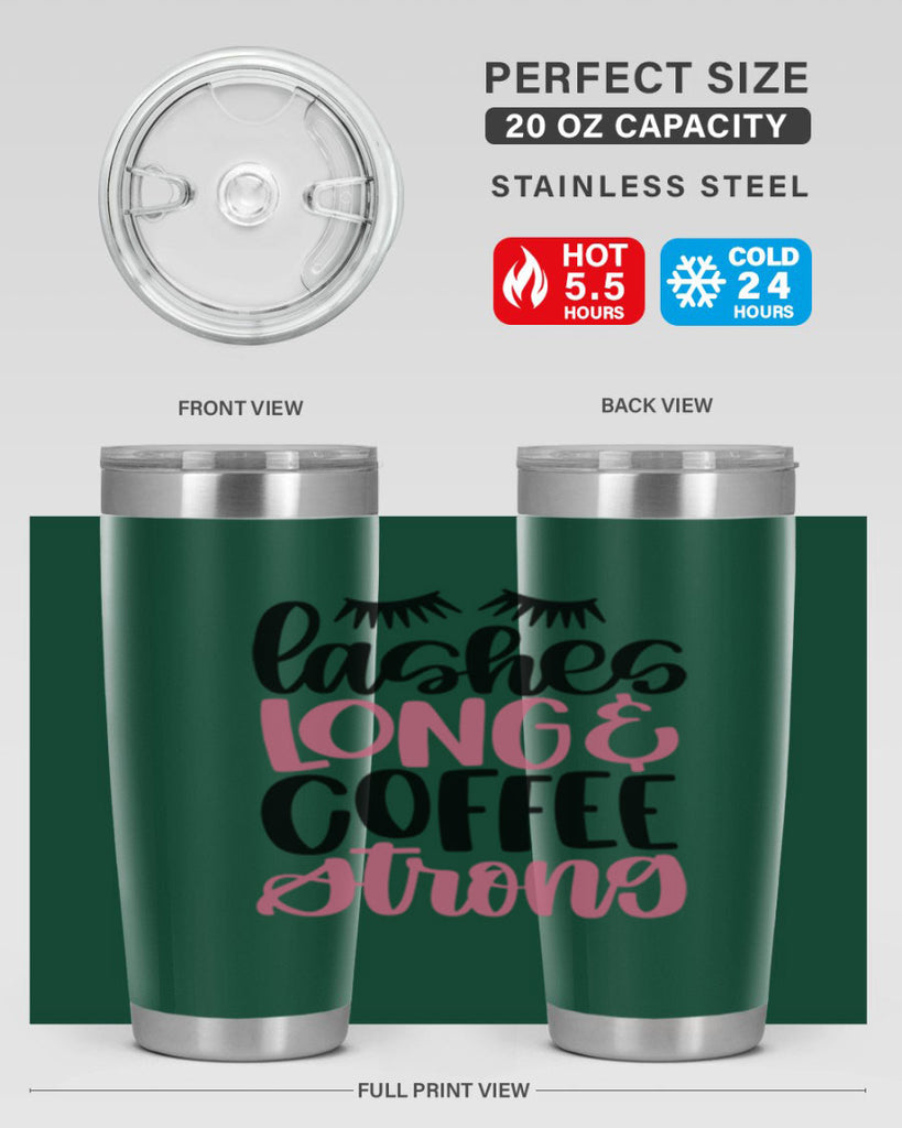 Lashes Long Coffee Strong Style 67#- make up- Tumbler